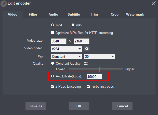 mediacoder x64 convert 4k h.265 to 4k h.264